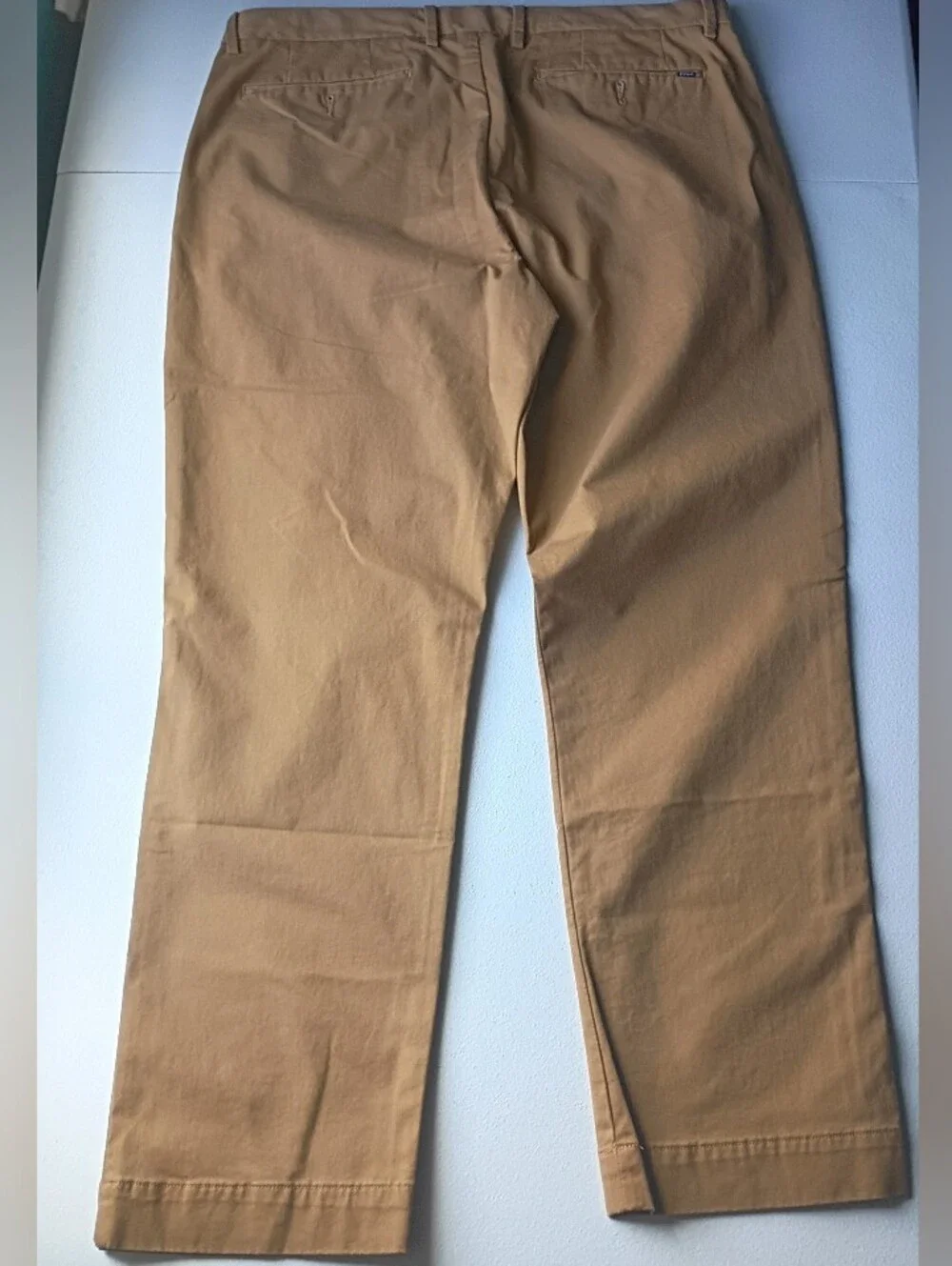 Mens Polo by Ralph Lauren Men's  Brown Chino Flat Front Pants Sz 35/30
